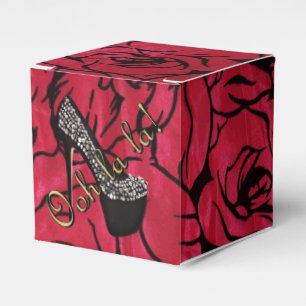 Tres Chic Rouge Fleurs Favor Box