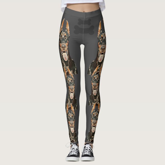 Très Cool Doberman Pinscher Leggings (Devant)