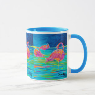 Tres Flamingos mug