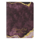 Burgundy Gold Aquarelle Marbre Agate Texte personn