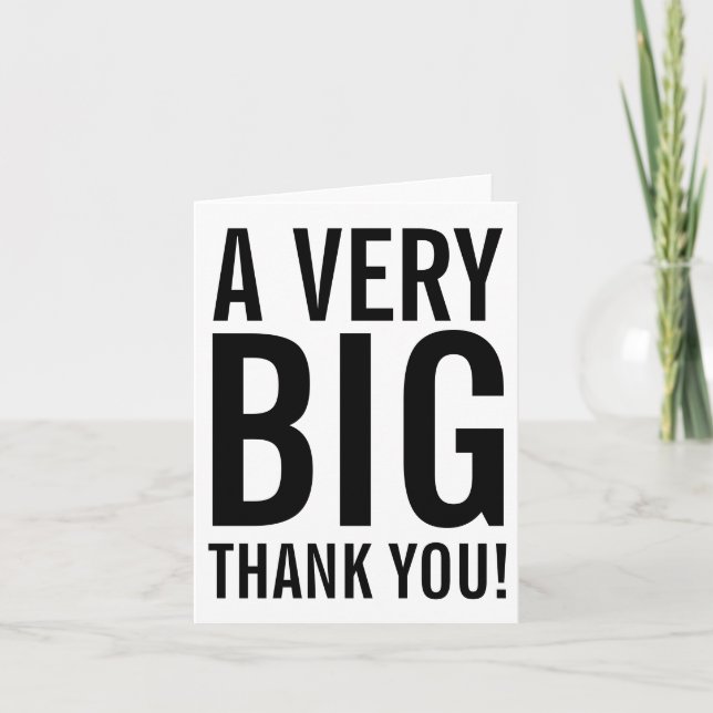 Très grande carte de note Merci (Devant)
