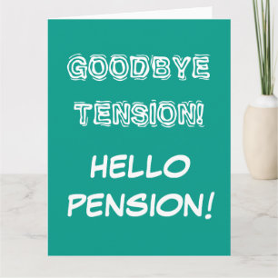 Très grande carte de retraite surdimensionnée avec