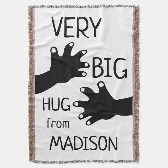 Très gros HUG de votre couverture cadeau de coton (devant Vertical)