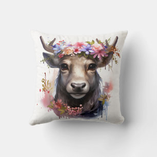 🦌 🎄 Très Joli Joyeux Coussin de rennes de Noël