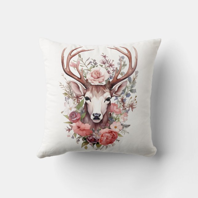🦌 🎄 Très Joli Joyeux Coussin de rennes de Noël (Verso)