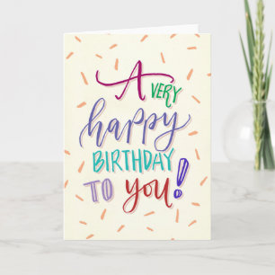 Très joyeux anniversaire une carte