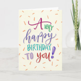 Très joyeux anniversaire une carte