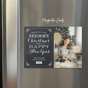 Très Joyeux Carte photo magnétique de Noël