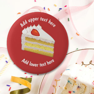 Tres Leches Birthday Cake for your own text / name 2 Inch Round Button