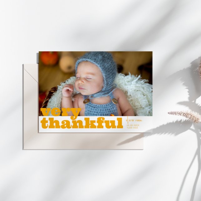 Très Merci Automne Faire-part de naissance Automne (Créateur téléchargé)