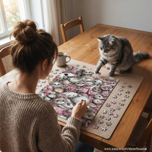 Très mignon puzzle de collage de chats
