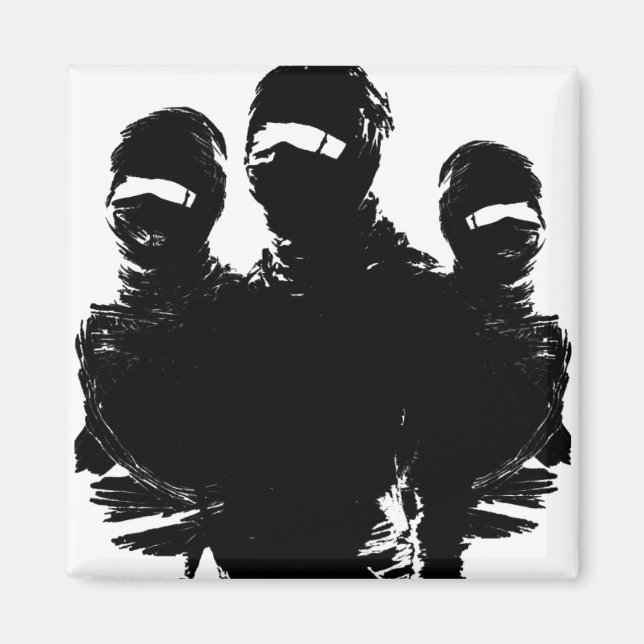 tres ninjas magnet (Front)