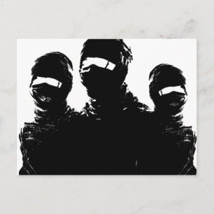 tres ninjas. postcard
