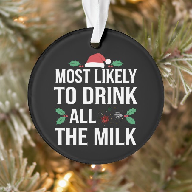 Très Probable De Boire Tout Le Lait Noël Matchi (Arbre)