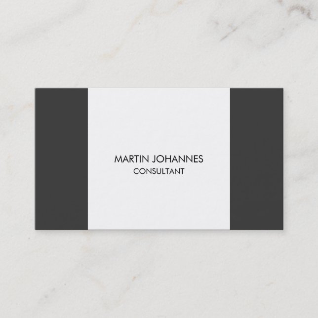 Très simple Carte de visite gris clair (Devant)