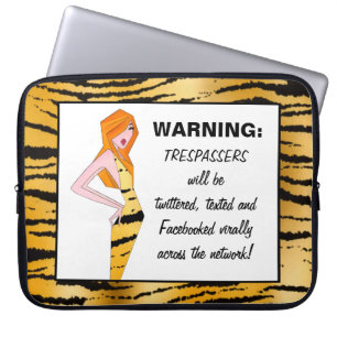 TRESPASSERS Will Be Twittered, Texted & Facebooked Laptop Sleeve