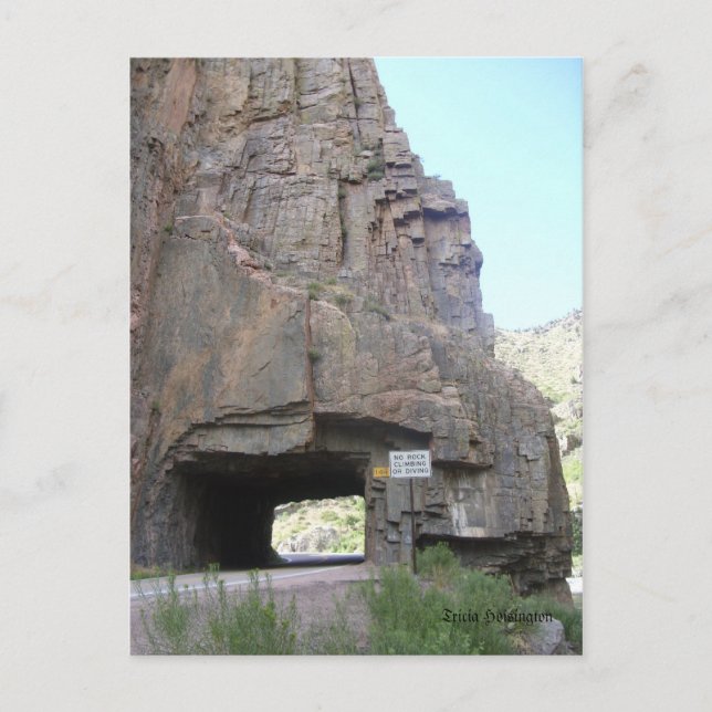 treturous Colorado road Postcard (Front)