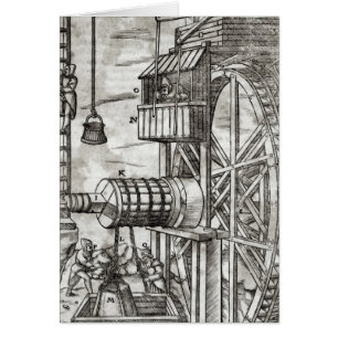 Treuil pour obtenir l'eau d'une mine