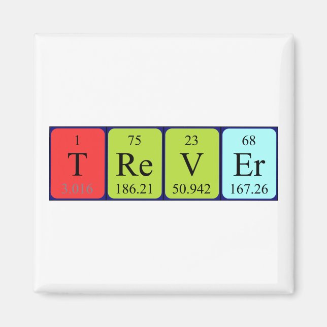 Trever periodic table name magnet (Front)