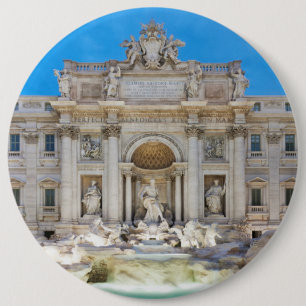 Trevi fountain 6 inch round button