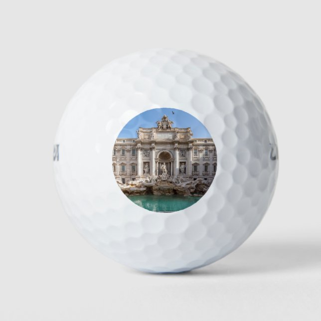 Trevi Fountain at early morning - Rome, Italy Golf Balls (Front)