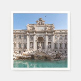 Trevi Fountain at early morning - Rome, Italy Napkin