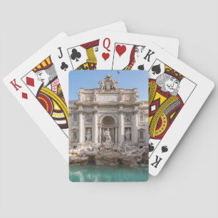 Trevi Fountain at early morning - Rome, Italy Playing Cards