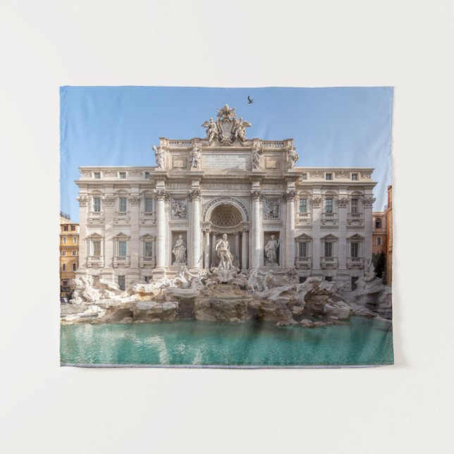 Trevi Fountain at early morning - Rome, Italy Tapestry (Front (Horizontal))