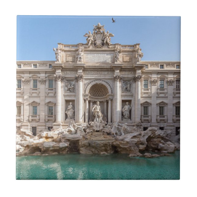 Trevi Fountain at early morning - Rome, Italy Tile (Front)
