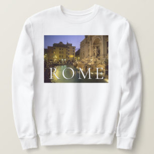 Trevi Fountain at Night Rome, Lazio, Italy Sweatshirt