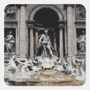 Trevi Fountain, built 1732-62 Square Sticker