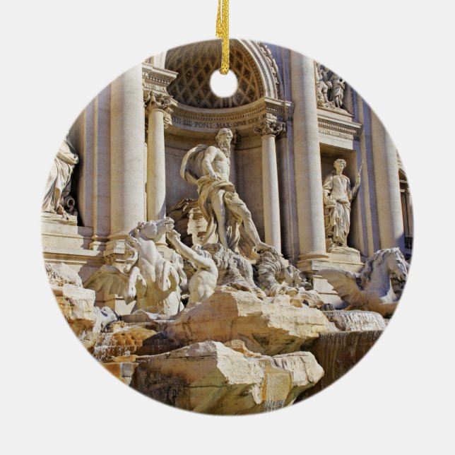 Trevi fountain ceramic ornament (Back)