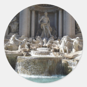 Trevi Fountain Classic Round Sticker