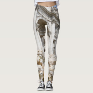 Trevi Fountain in Rome #4 #travel #wall #art Leggings