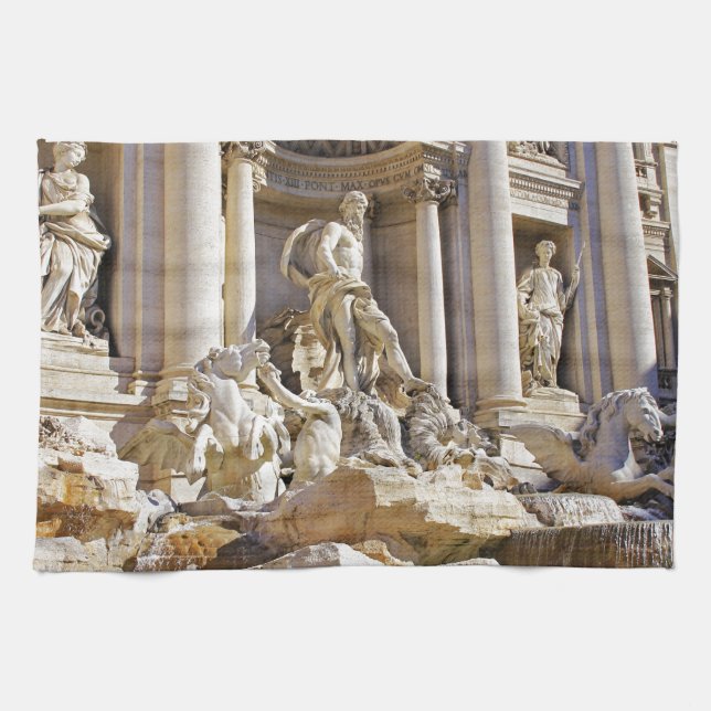 Trevi fountain kitchen towel (Horizontal)
