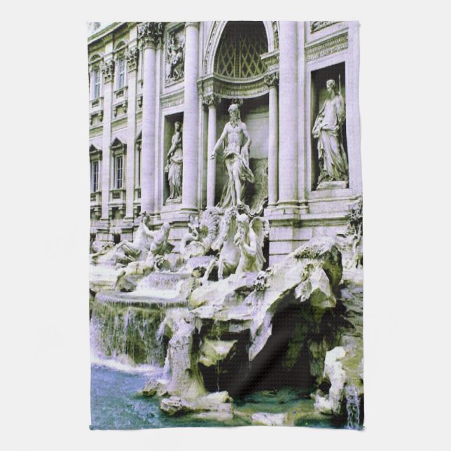 Trevi Fountain Kitchen Towel (Vertical)