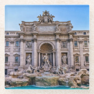 Trevi fountain, Roma, Italy Glass Coaster