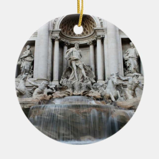 Trevi Fountain Rome Ceramic Ornament (Front)