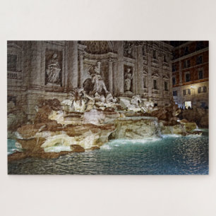 Trevi Fountain - Rome, Italy - 20x30 - 1014 pcs Jigsaw Puzzle