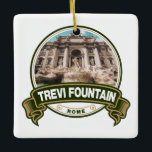 Trevi Fountain Rome Italy Badge  Ceramic Ornament<br><div class="desc">Trevi Fountain photorealistic design. The Trevi Fountain is an 18th-century fountain in the Trevi district in Rome,  Italy.</div>