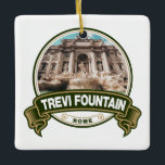 Trevi Fountain Rome Italy Badge  Ceramic Ornament<br><div class="desc">Trevi Fountain photorealistic design. The Trevi Fountain is an 18th-century fountain in the Trevi district in Rome,  Italy.</div>