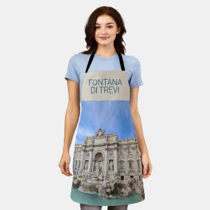 Trevi Fountain Rome Italy Holiday Panorama Apron