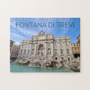 Trevi Fountain Rome Italy Holiday Panorama Jigsaw Puzzle