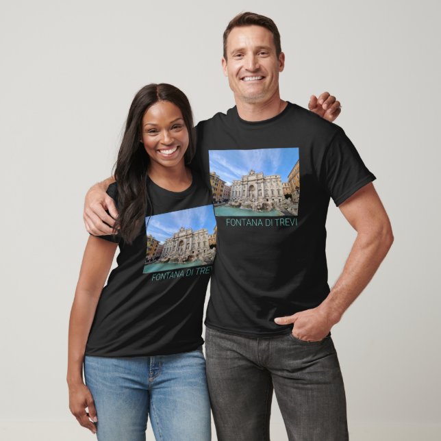 Trevi Fountain Rome Italy Holiday Panorama T-Shirt (Unisex)