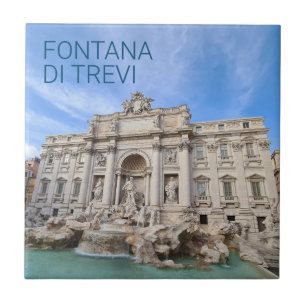 Trevi Fountain Rome Italy Holiday Panorama Tile