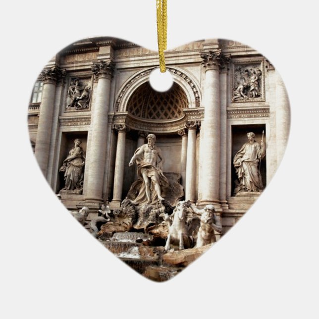 Trevi Fountain Rome Italy Travel Ceramic Ornament (Front)