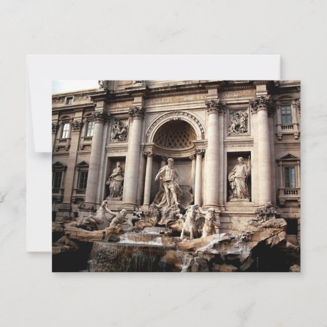 Trevi Fountain Rome Italy Travel Flat Card (Front)