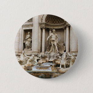 Trevi Fountain Rome Italy Travel Photo 2 Inch Round Button