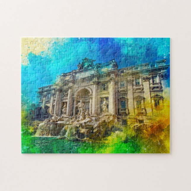 Trevi Fountain Rome. Jigsaw Puzzle (Horizontal)