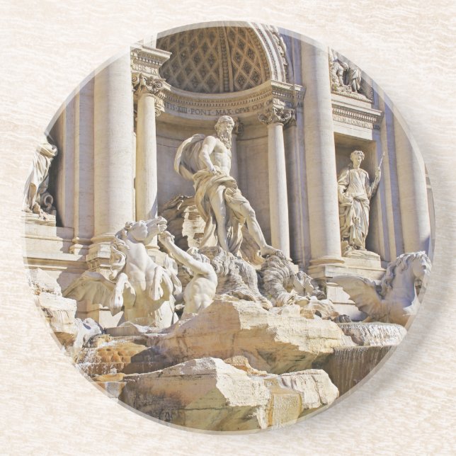Trevi Fountain Rome Photography Coaster (Front)